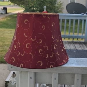 Red and gold lamp shade